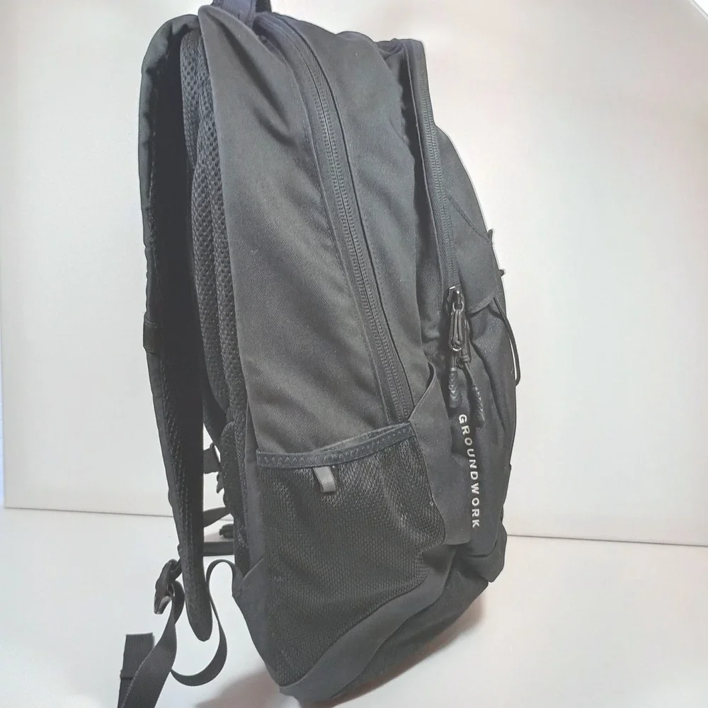 The North Face Groundwork Backpack Black FlexVent Laptop Bag Embroidered Corning